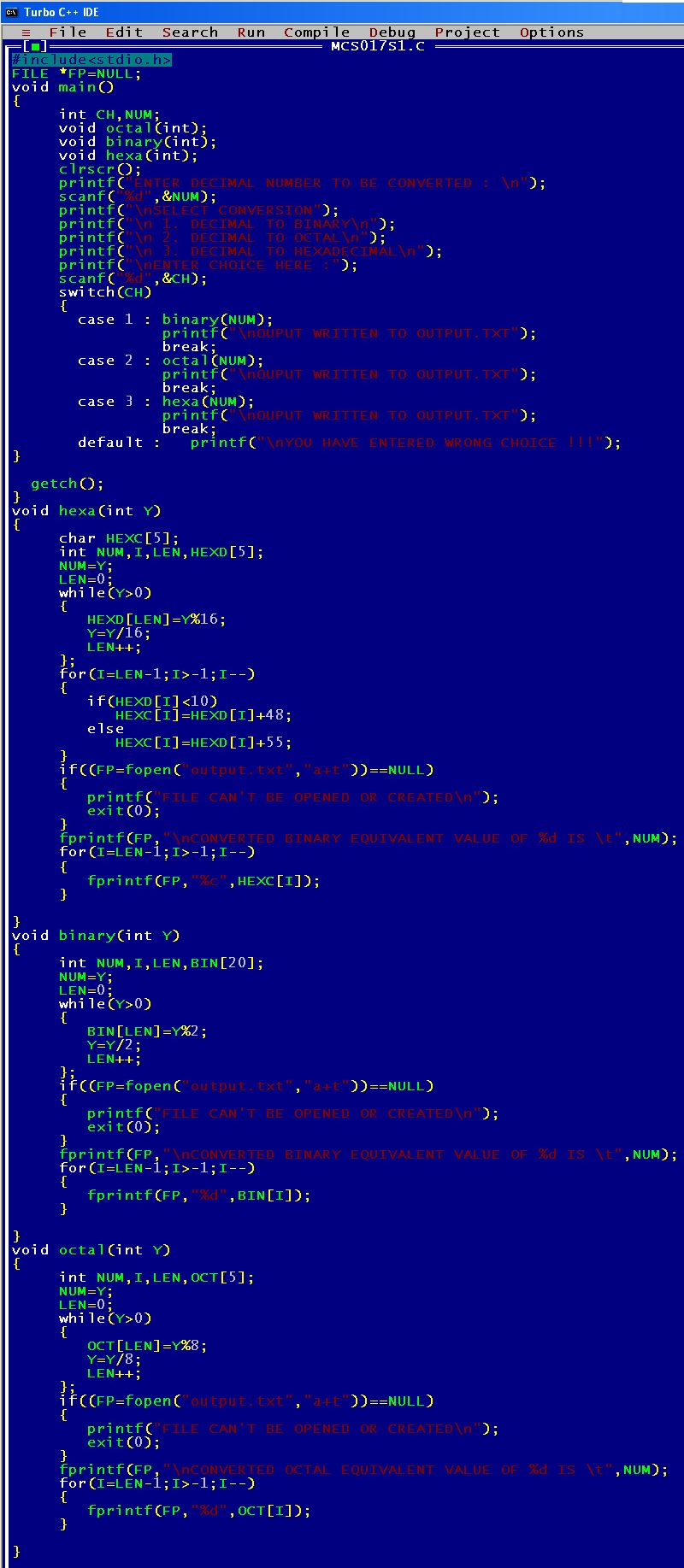 c programming reading binary file converting it to hex output