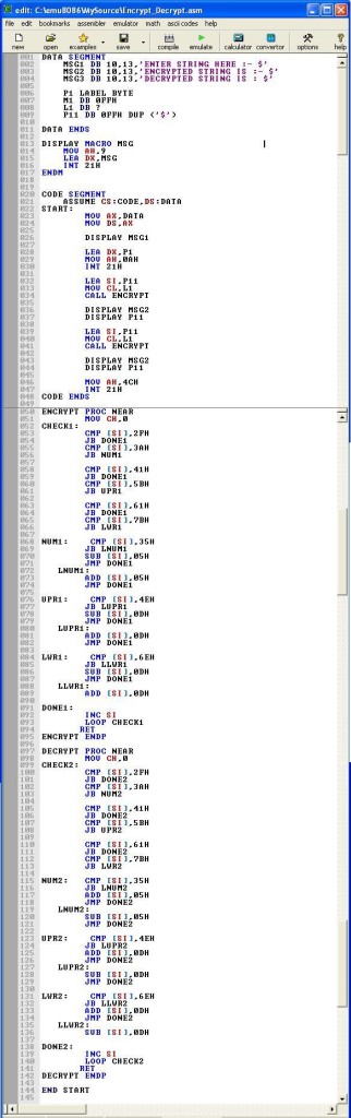 decimal to binary assembly program
