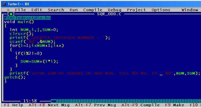 Write a program in ‘C’ to find a sum of square of odd numbers. 6m Jun ...